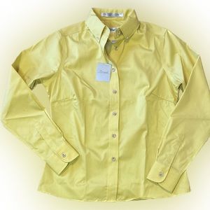 ❤️‍🔥5/20$ NWT⭐️FORSYTH💫 Women’s Yellow Long Sleeve Button Down Work Blouse